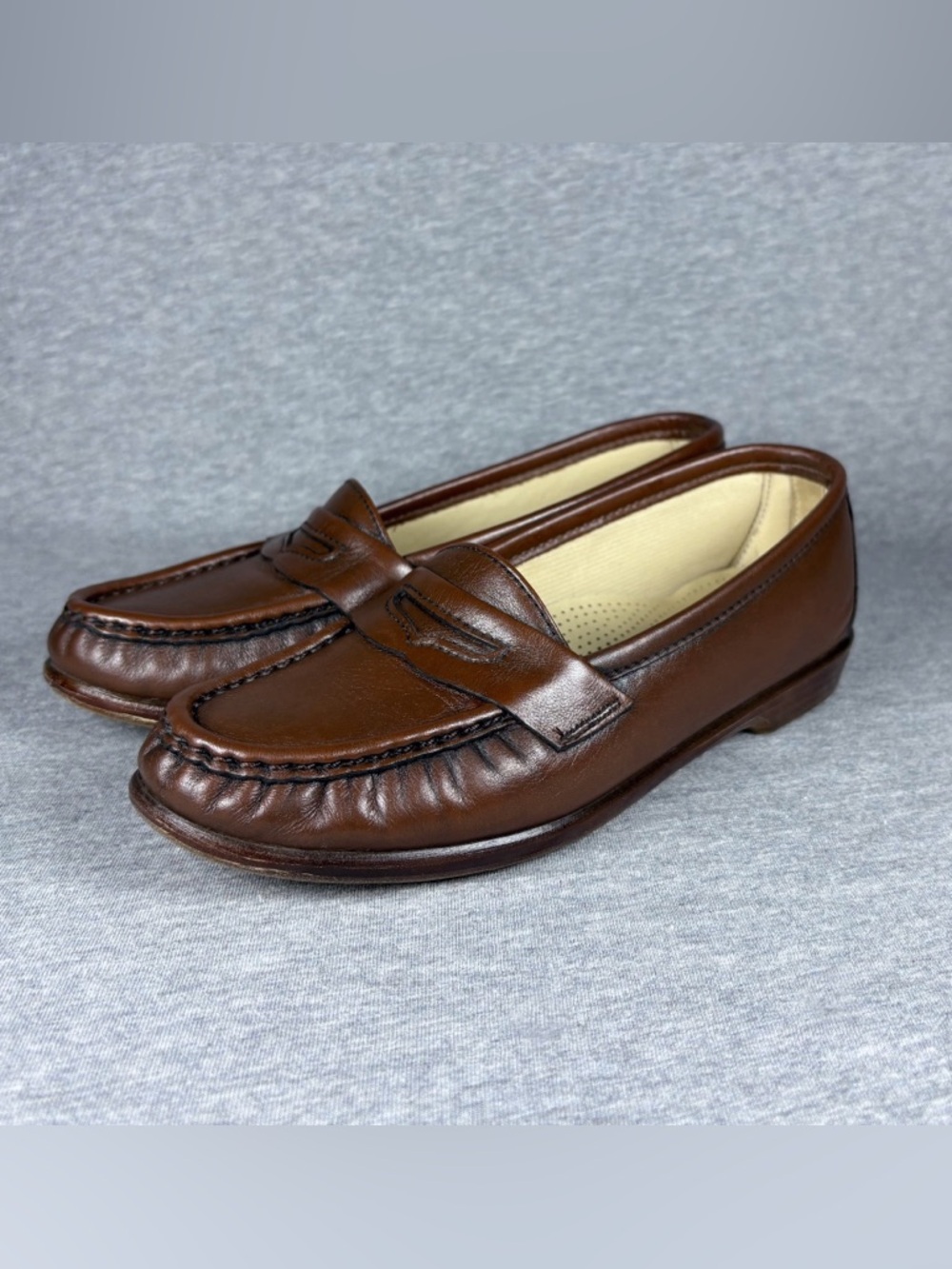 SAS Tripad Wink Antique Walnut Brown Comfort Loafers Flats Shoes Leather Size 6W